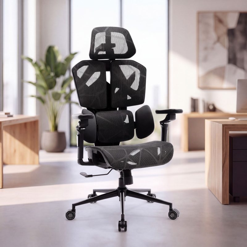TitanMesh Pro Irodai forgószék oldalpárnával - fekete - 119 x 72 x 73 cm
