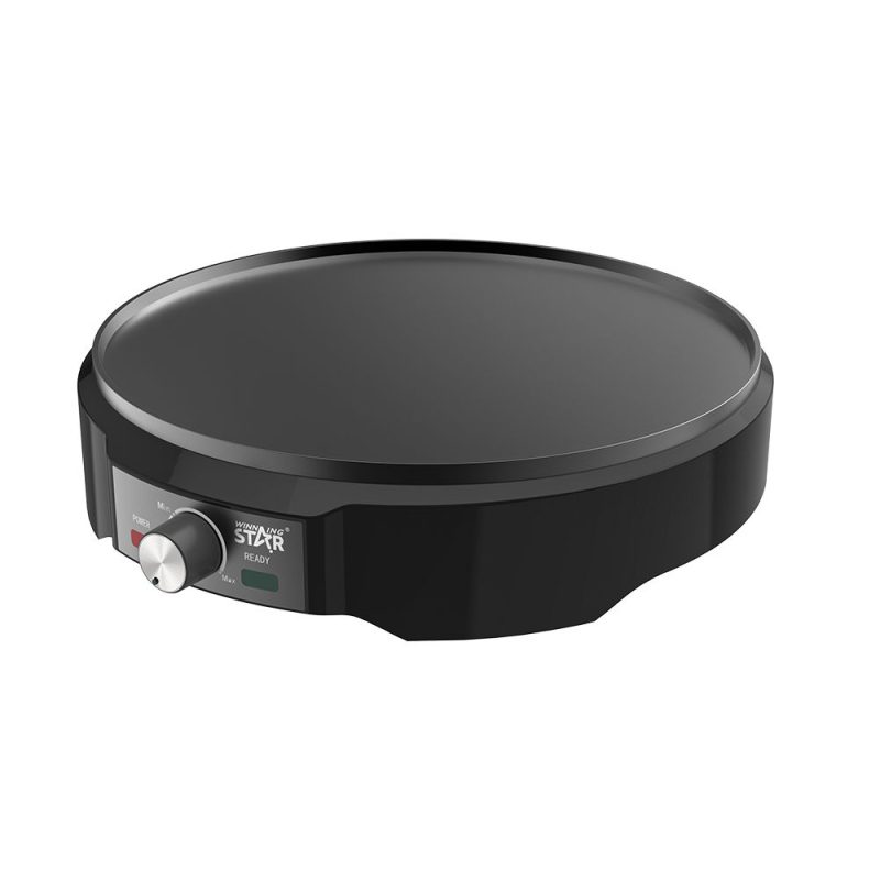 WinningStar - Elektromos palacsintasütő - 1200W - fekete